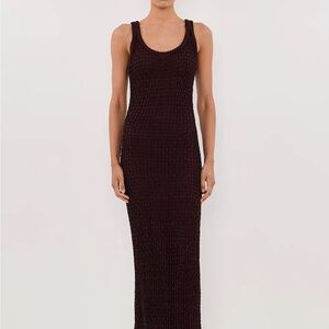 DISSH Deep Burgundy Knit Maxi Dress